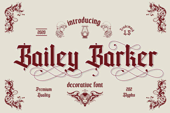 Bailey Barker: A Bold Blackletter Font