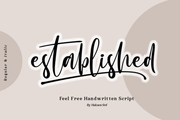 Established: A Stylish Handwritten Font