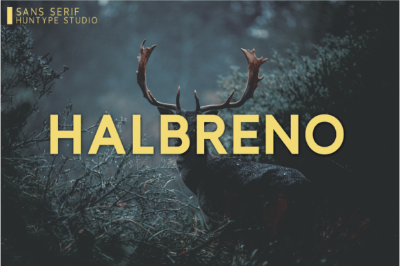 Halbreno: A Bold Sans Serif for Branding