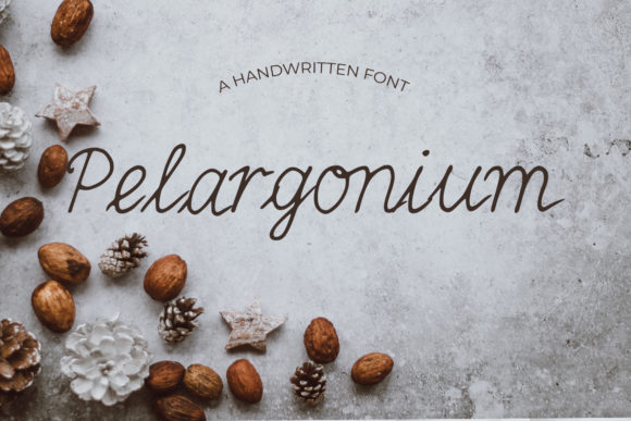 Pelargonium Font: Elegant Handwritten Style