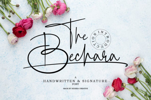 The Bechara Font: Elegant Handwritten Style